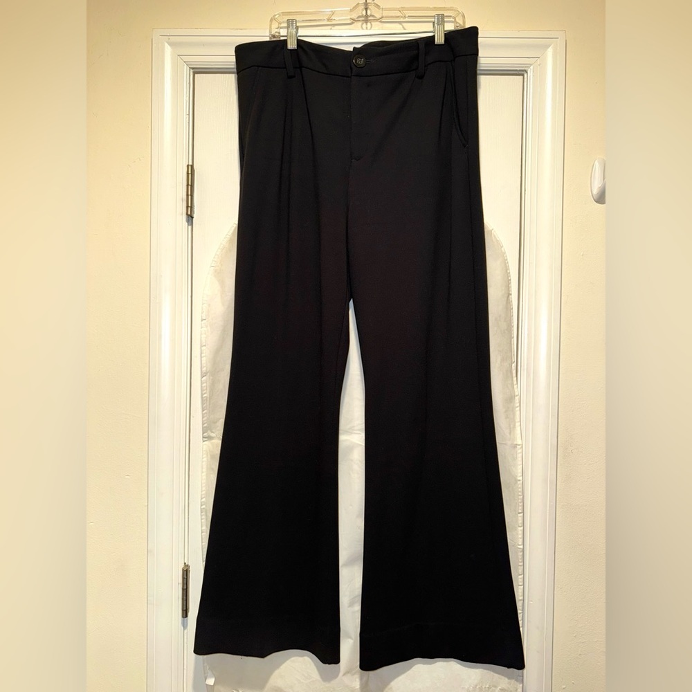 CABI Black Tie Trousers, Black, Ponte Knit, size 14, EUC, GORGEOUS! - Picture 6 of 16